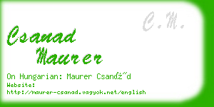 csanad maurer business card